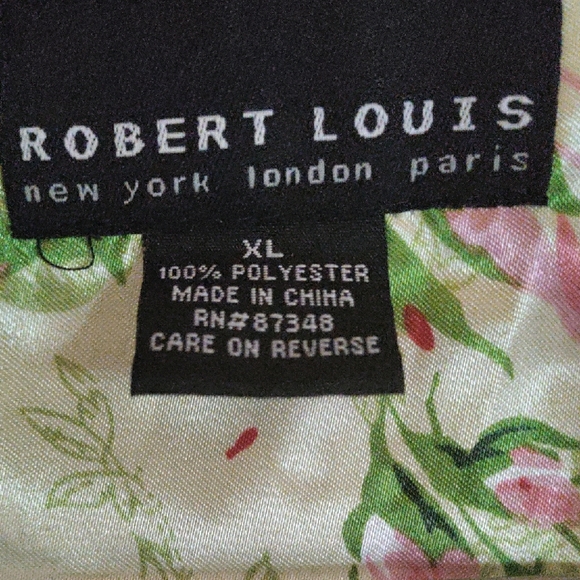 Robert Louis Green and Pink Floral Pajama Set - Picture 2 of 7